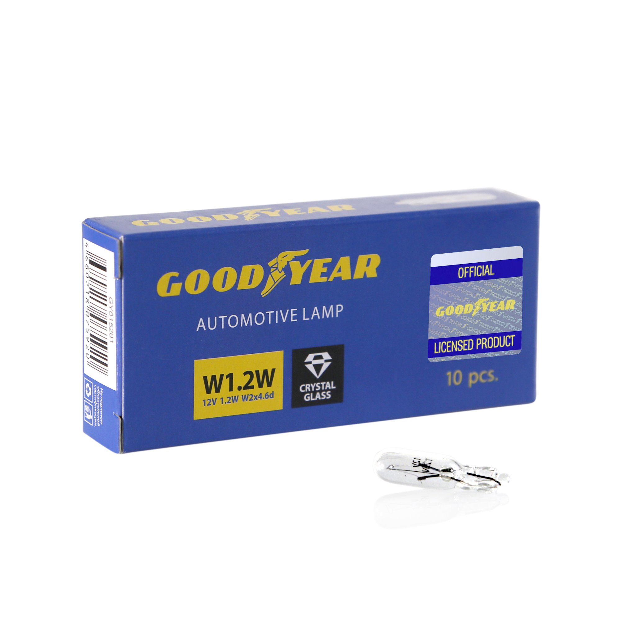 картинка Лампа накаливания автомобильная Goodyear W1.2W 12V 1.2W W2x4.6d от Свежаяшина.рф