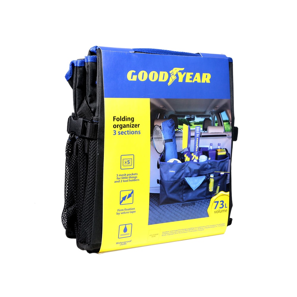 картинка Органайзер в багажник Goodyear складной 3 секции 70х30х36см от Свежаяшина.рф
