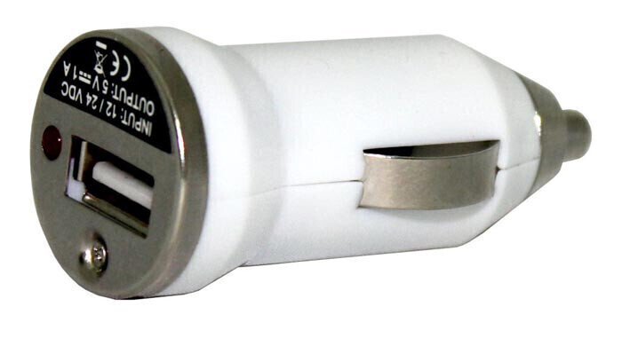 Автомобильное USB зарядное устройство "Forra". Один USB порт: 1А с красным индикатором