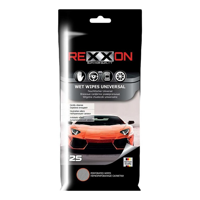 картинка Салфетки влажные для рук 25шт REXXON от Свежаяшина.рф
