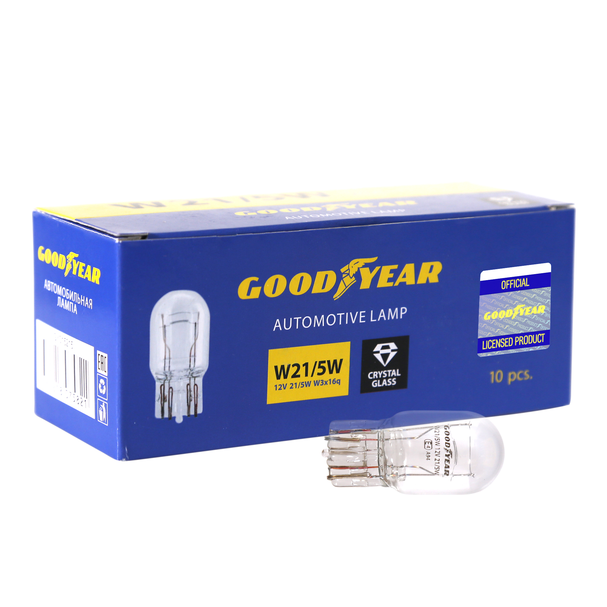 картинка Лампа накаливания автомобильная Goodyear W21/5W 12V 21/5W W3x16q от Свежаяшина.рф