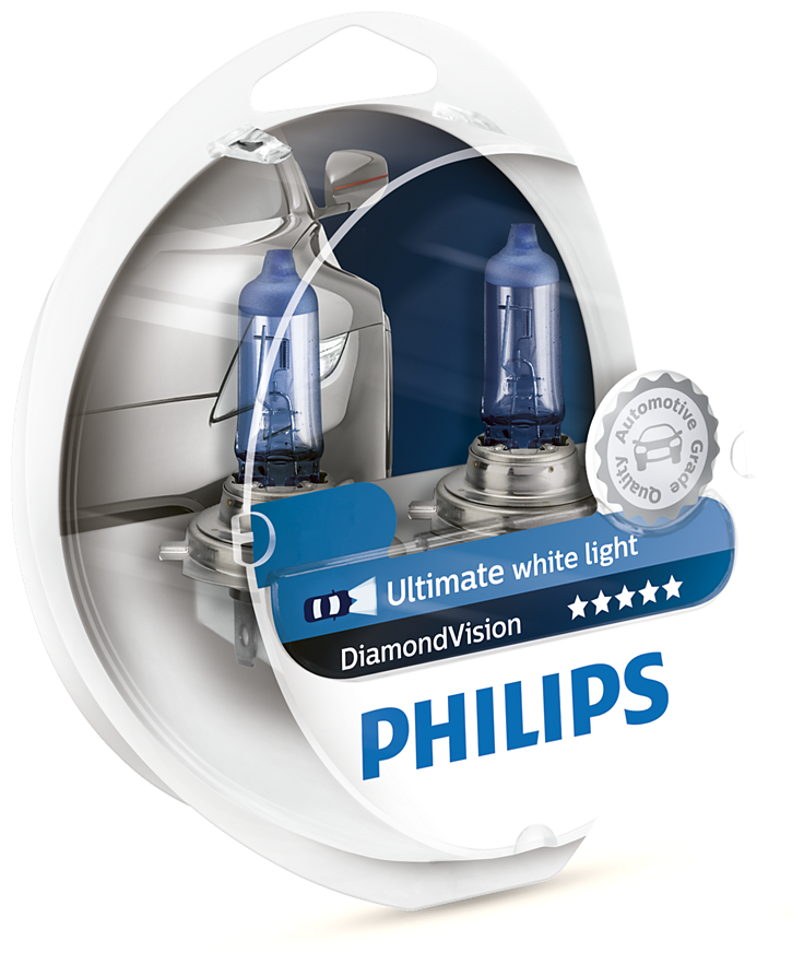 Лампа Philips 12в, H1, 55Вт, P14.5s Diamond vision 5000k