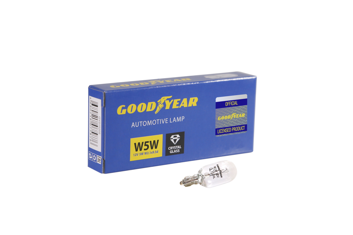 картинка Лампа накаливания автомобильная Goodyear W5W 12V 5W W2.1x9.5d (блистер: к-т. 2шт.) от Свежаяшина.рф