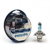 Лампа Philips 12в, H4 60/55Вт, P 26d Racing Vision +150 (2шт)