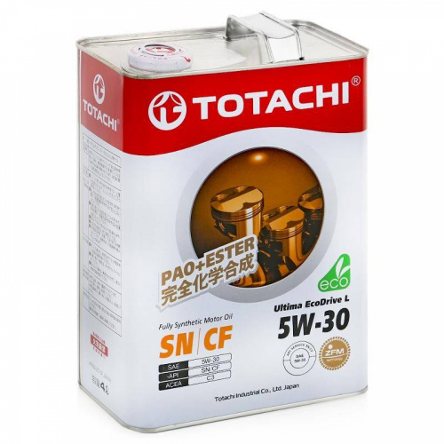 М/масло синтетика TOTACHI Ultima EcoDrive L 5W30 4л (акция 4+1)