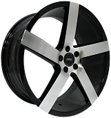 картинка VISSOL V-080R 8.5x19/5x120 ET15 D74.1 BLACK-WITH-MACHINED-FACE от Свежаяшина.рф