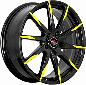 картинка YOKATTA MODEL-32 7x18/5x105 ET38 D56.6 BK+Y от Свежаяшина.рф