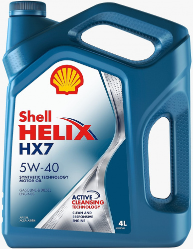 картинка М/масло п/синтетика Shell Helix HX7 5W-40 4L от Свежаяшина.рф