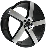 картинка VISSOL V-080L 8.5x19/5x120 ET15 D74.1 BLACK-WITH-MACHINED-FACE от Свежаяшина.рф
