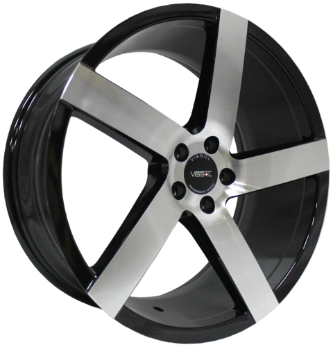VISSOL V-080L 8.5x19/5x120 ET15 D74.1 BLACK-WITH-MACHINED-FACE